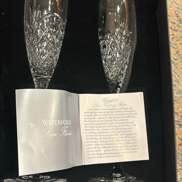 NIB Waterford Crystal Love Flutes - Picture 9 of 13